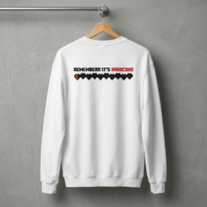 minecraft hardcore classic unisex crewneck sweatshirt